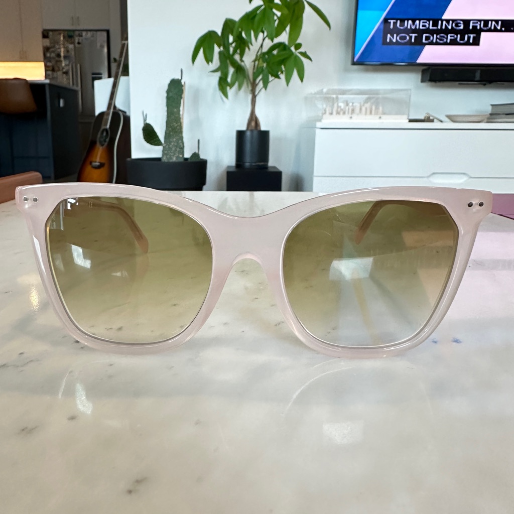 Nwot Authentic Celine Paris Oversized Cat Eye Sunglasses In Milky Light Pink